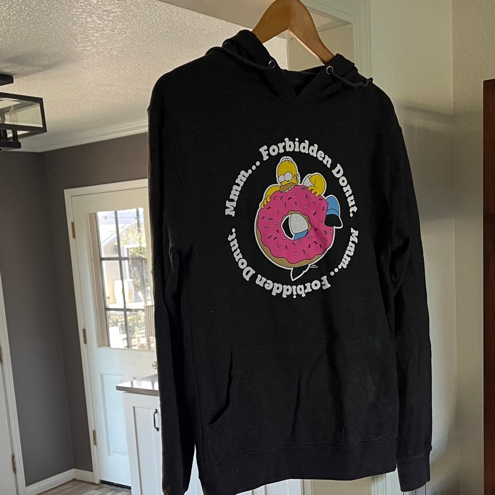 Forbidden Donut Graphic Hoodie - Black